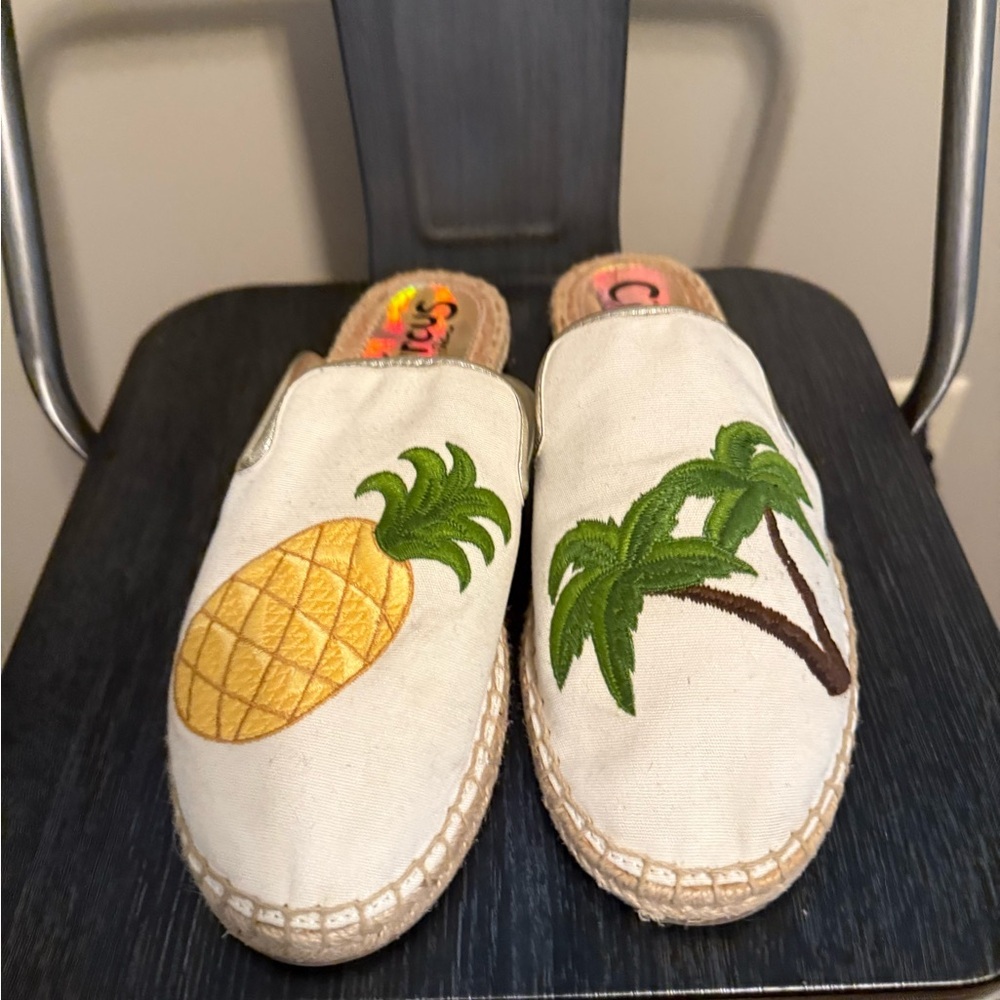 Circus by Sam Edelman,  Leanne Pineapple Espadrille Slides, Sz. 9